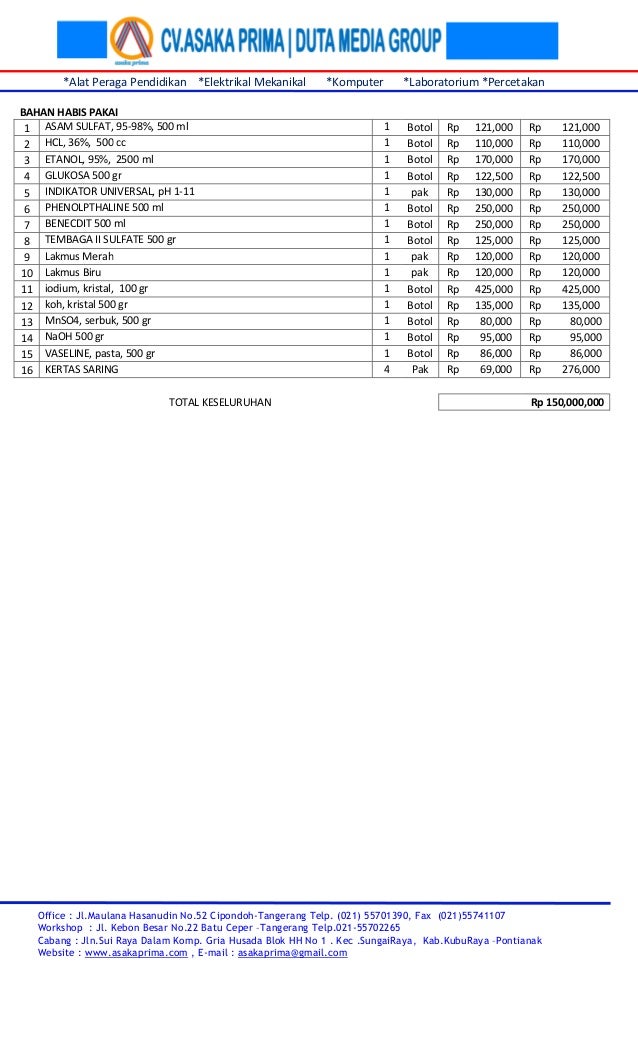 Daftar iHargai Peralatan Laboratorium Ipa DAK Sma smk 2013 Daftar iHargai Peralatan Laboratorium Ipa DAK Sma smk 2013