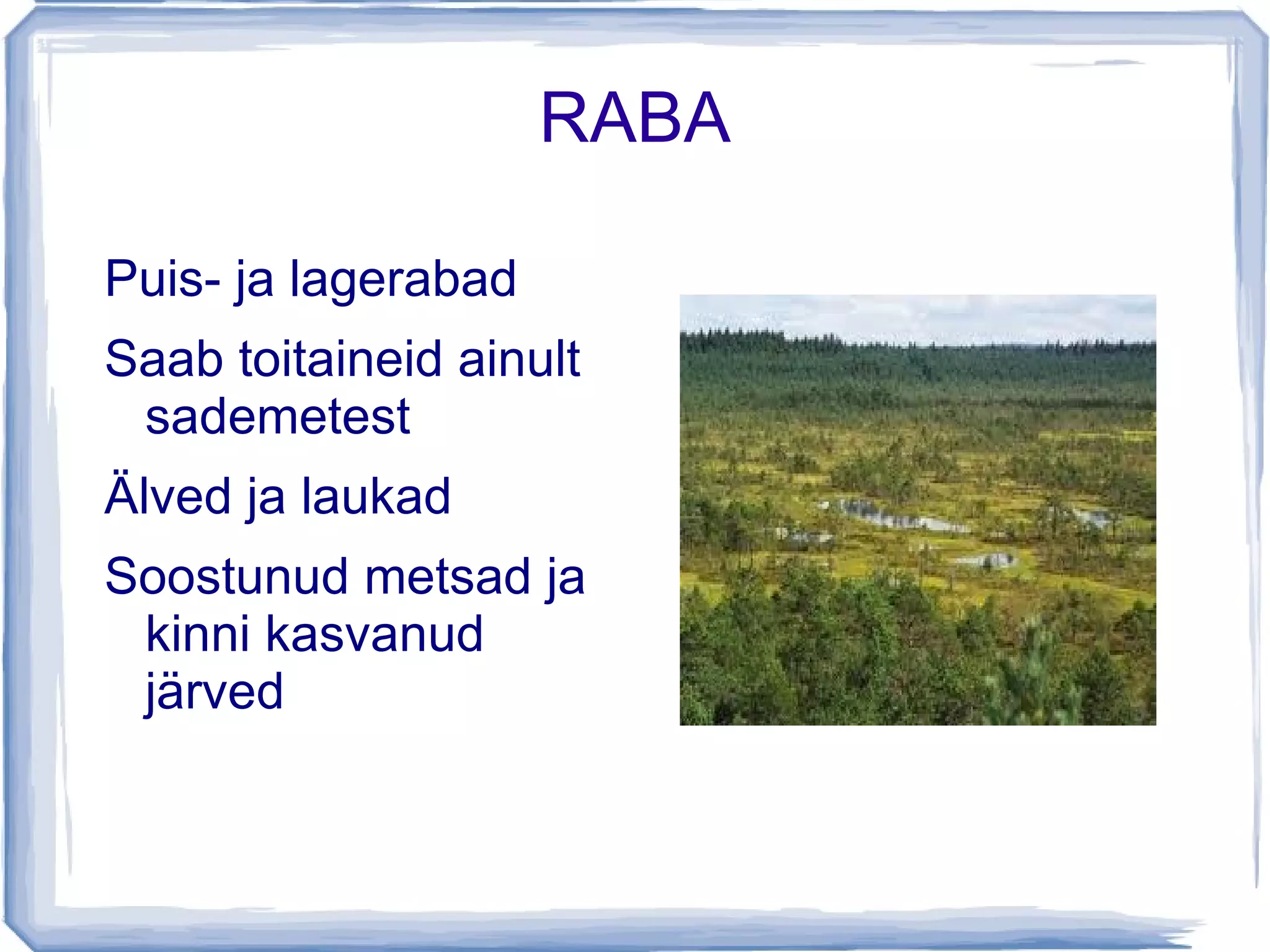RABA Puis- ja lagerabad 