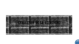 ÉVALUATION DE LA RECHERCHE
Reconnaissance Institutionnelle Plurielle de la Production Scientifique
Un univers en effervescence
 