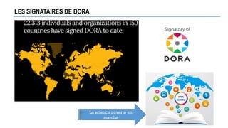 LES SIGNATAIRES DE DORA
La science ouverte en
marche
 