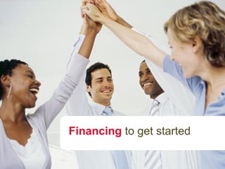 Starting a business
Financing to get started
 