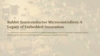 Rabbit Semiconductor Microcontroller – Reliable Embedded Control ...