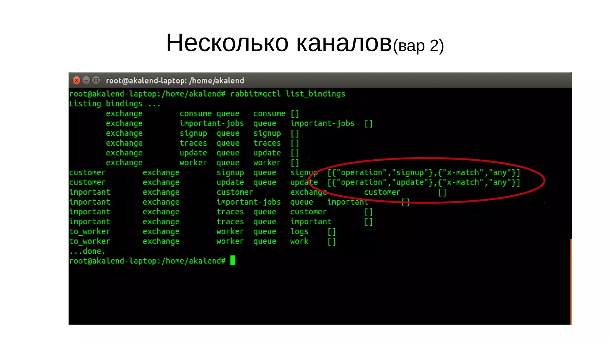 Несколько каналов(вар 2)
 