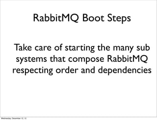 RabbitMQ Boot Steps

           Take care of starting the many sub
            systems that compose RabbitMQ
           re...