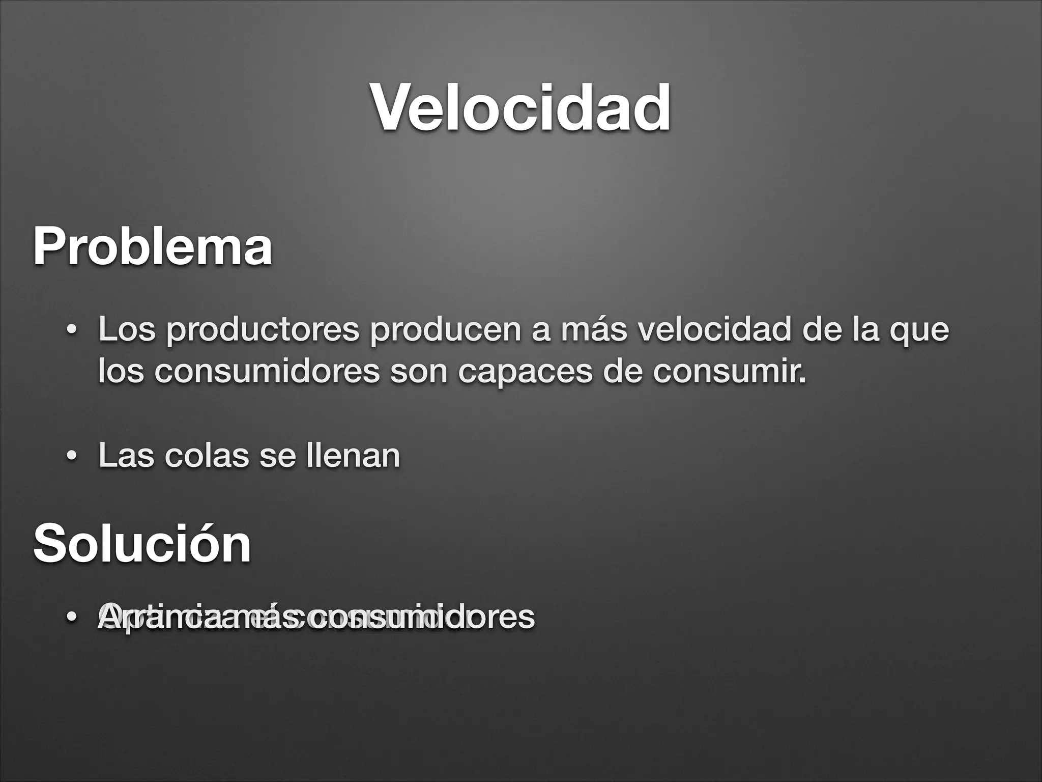 RabbitMQ y Symfony
• RabbitMQBundle (https://github.com/videlalvaro/rabbitmqbundle)
• Basado en PhpAmqpLib
• Creación de Consumidores/Productores sencilla.
 