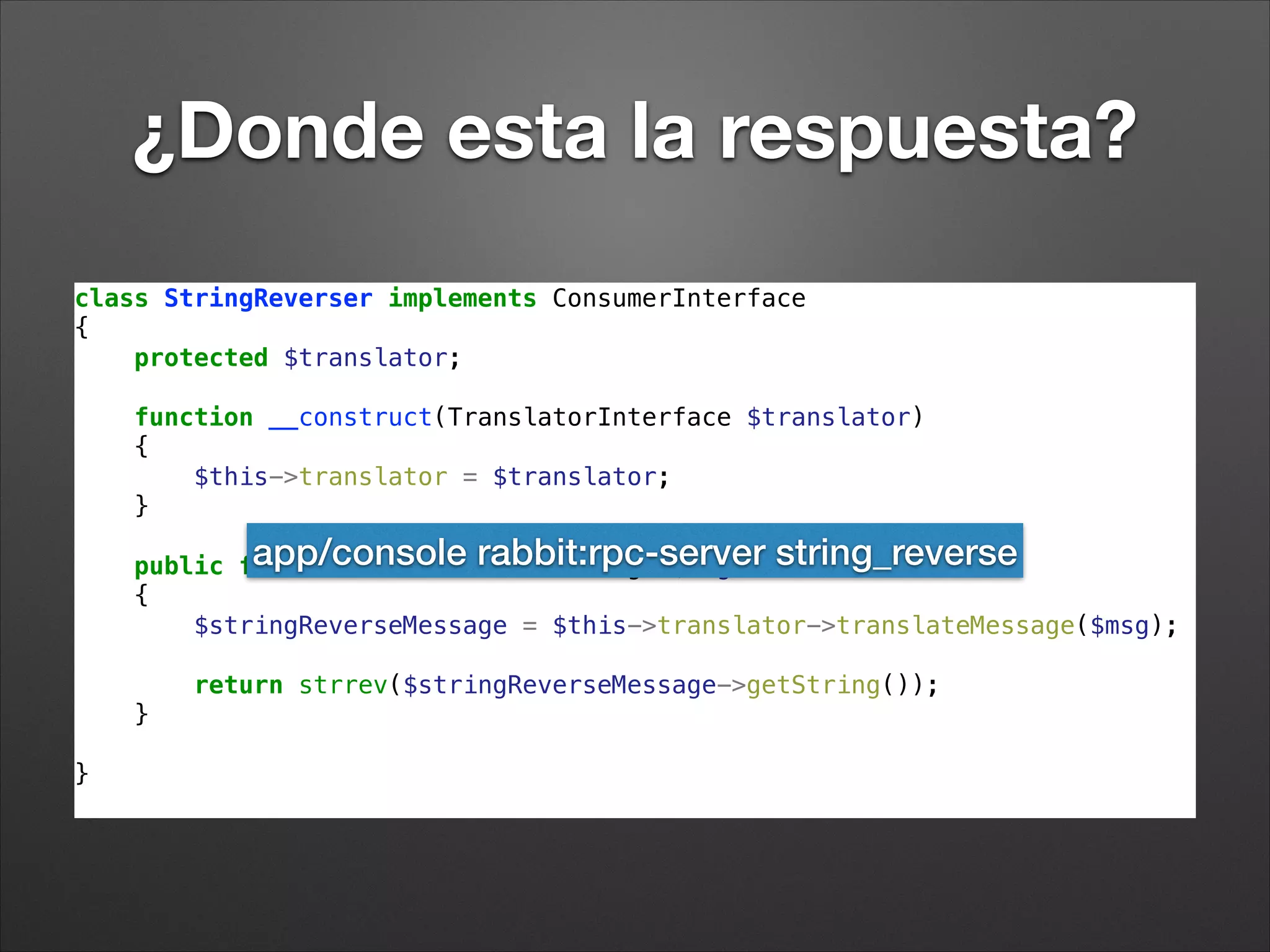 Velocidad
• Los productores producen a más velocidad de la que
los consumidores son capaces de consumir.
• Las colas se llenan
• Optimiza el consumidor• Arranca más consumidores
Problema
Solución
 