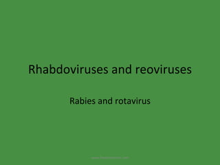 Rhabdoviruses and reoviruses Rabies and rotavirus www.freelivedoctor.com 