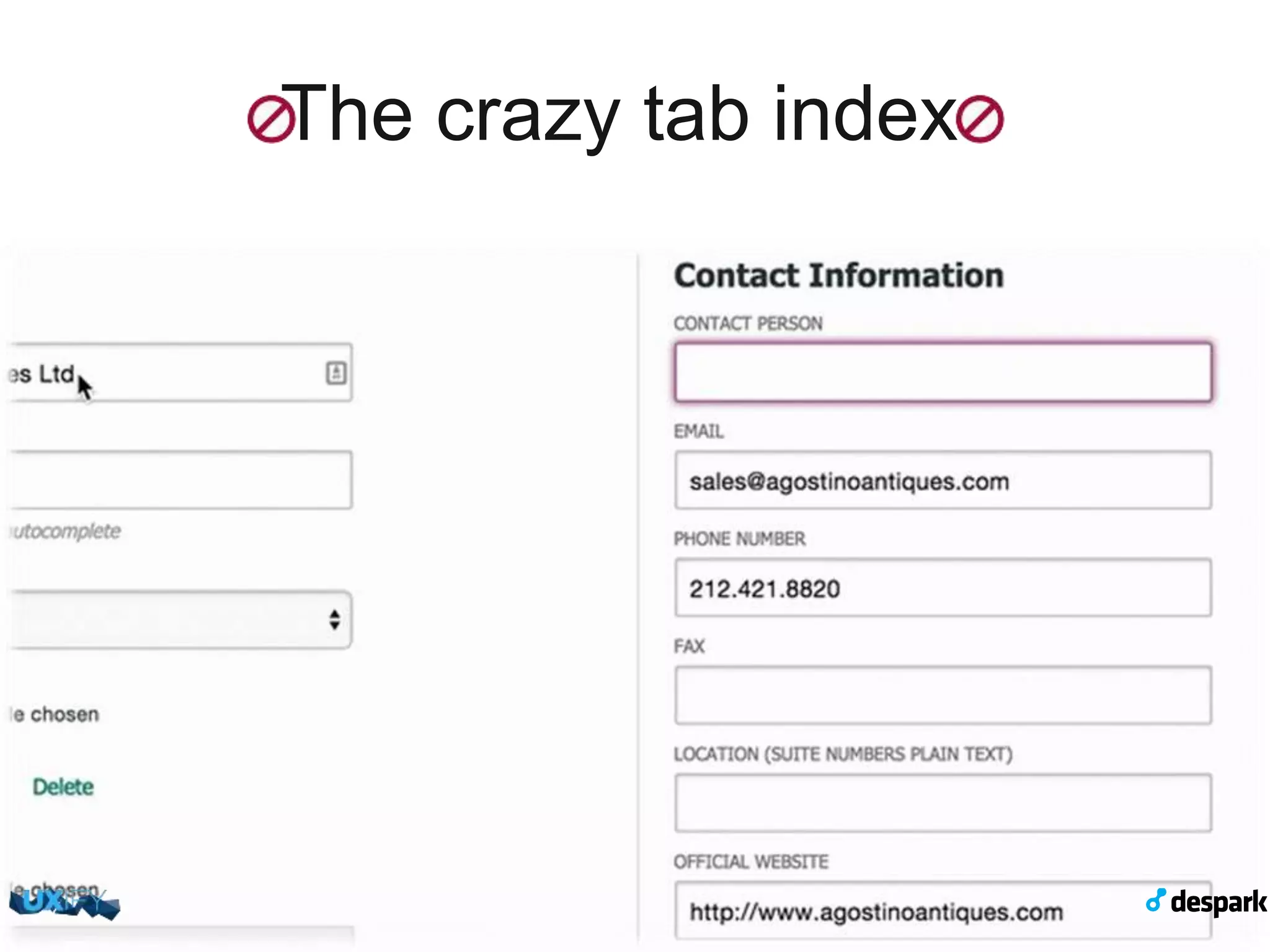 The crazy tab index 