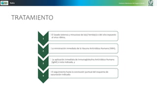 Instituto Mexicano Del Seguro Social
Rabia
TRATAMIENTO
 