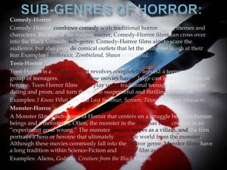 Subgenres of Horror Films Explained – The Los Angeles Film School