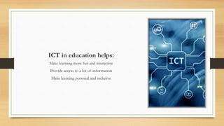Role of ICT in education and it's challenges | PPTX