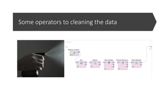 Some operators to cleaning the data
 