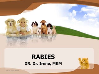 RABIES
                     DR. Dr. Irene, MKM
DR. Dr. Irene, MKM                        1
 
