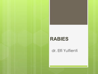 RABIES
dr. Elfi Yulfienti
 