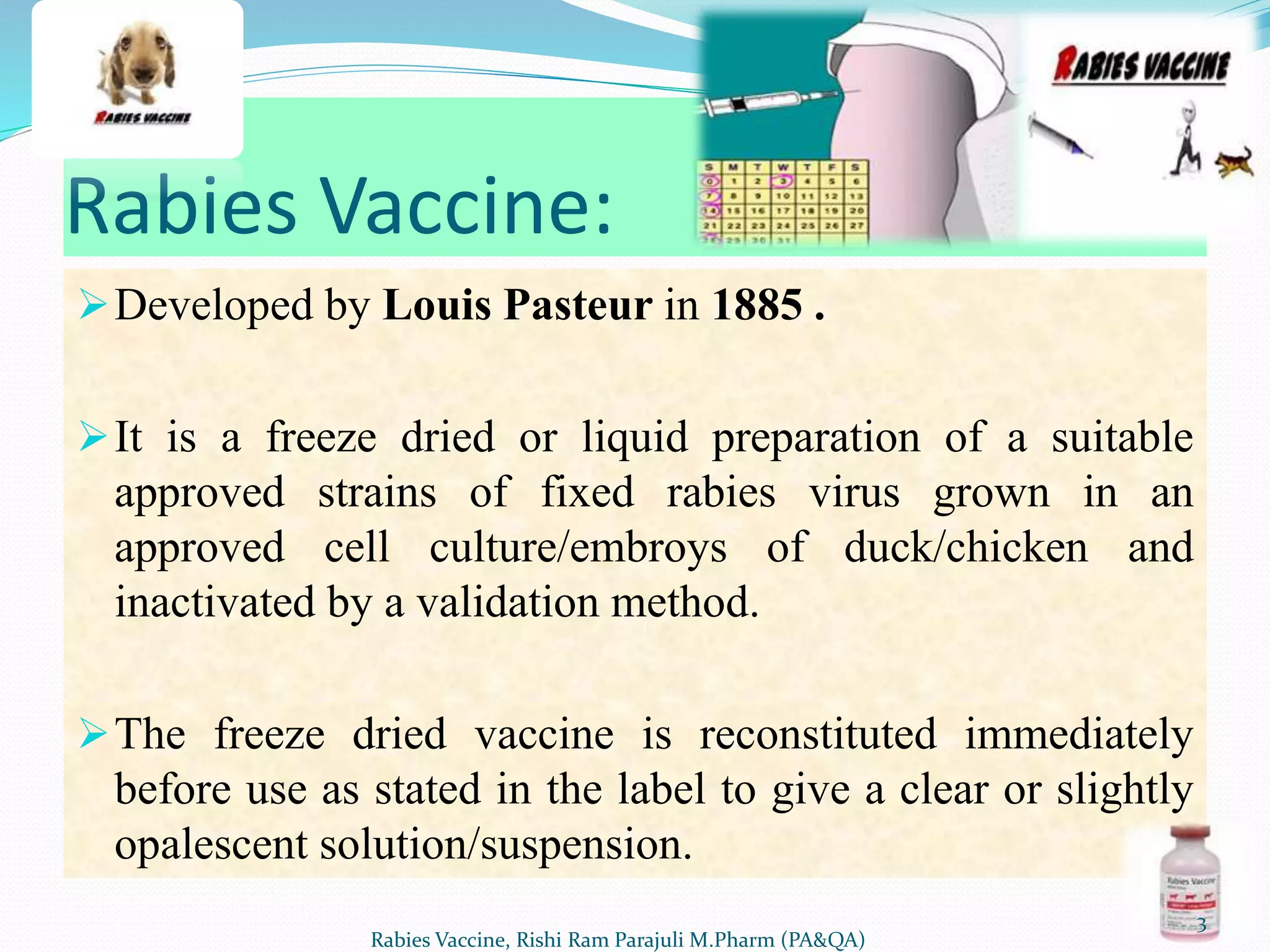 Rabies Vaccine | PPTX