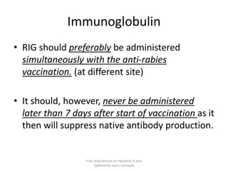 Rgi Injection Rabies: epidemiology prevention and control | PPTX
