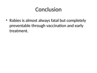 Comprehensive Nursing and Medical Presentation on Rabies Disease ...