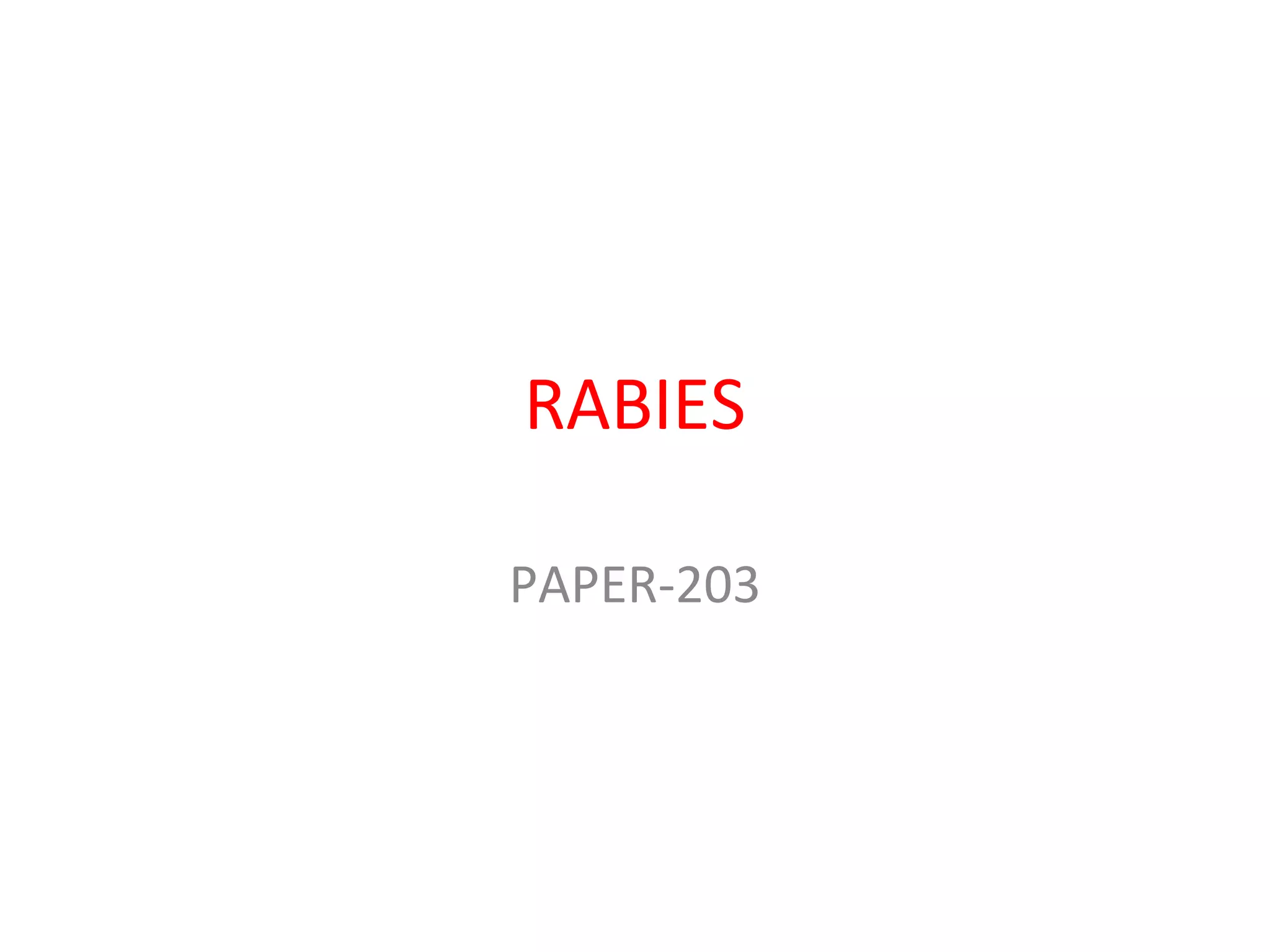 Rabies final | PPT