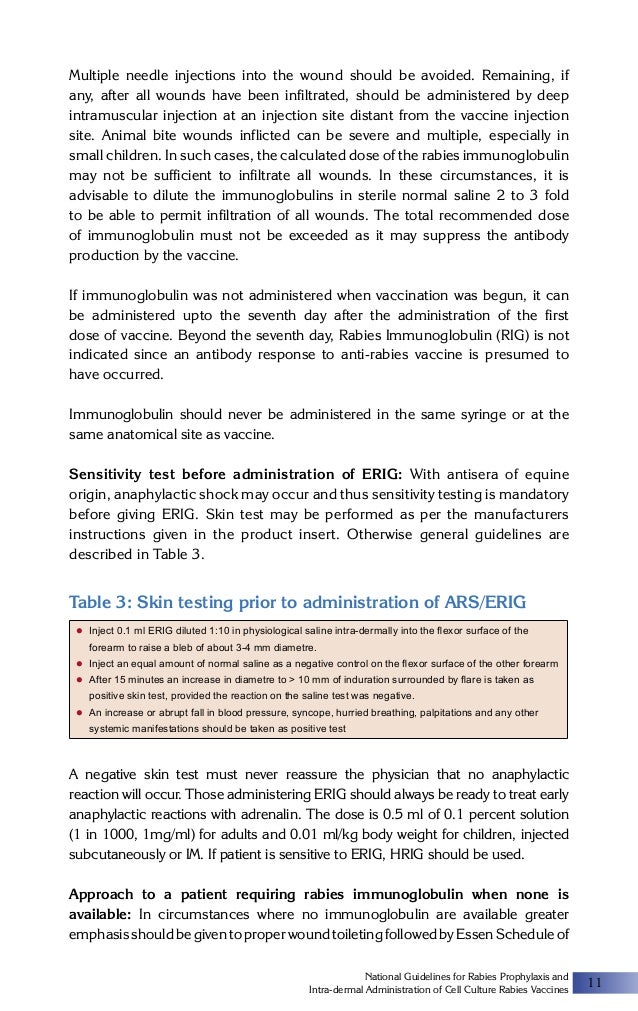 Rabies guidelines