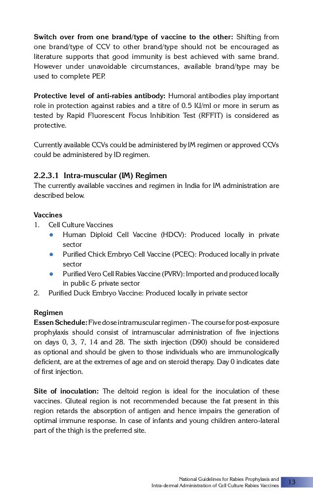 Rabies guidelines