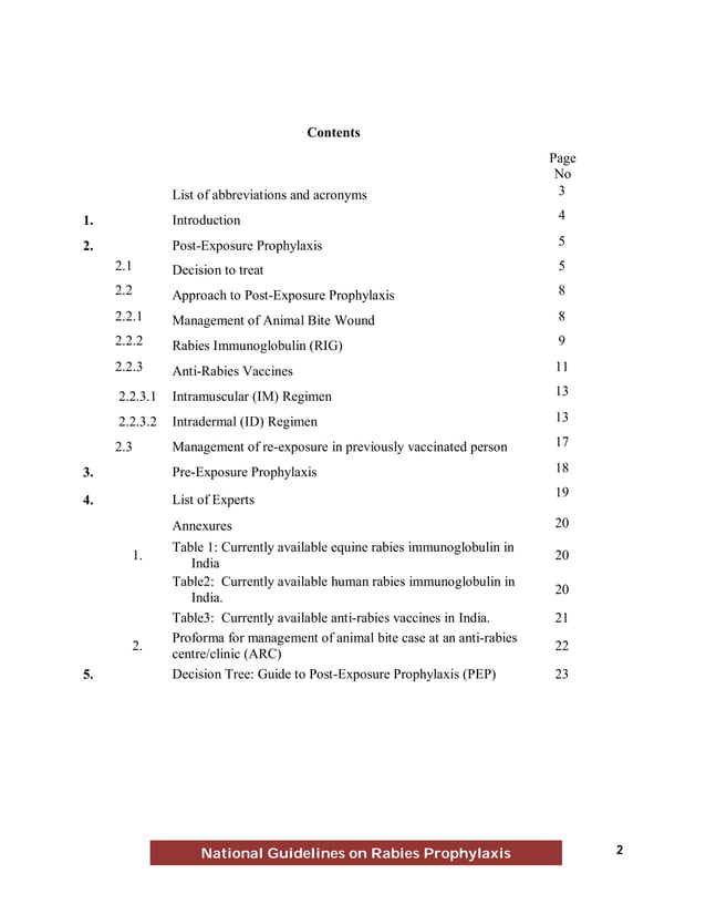 National Guidelines on Rabies Prophylaxis 2013 | PDF | Infectious ...