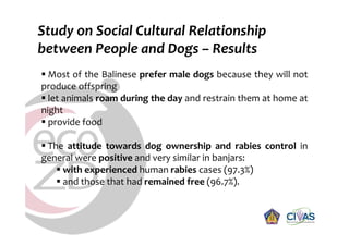 Rabies in Bali: A chronology and experience made with an EcoHealth approach for a better control of rabies