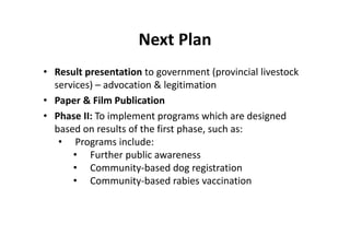 Rabies in Bali: A chronology and experience made with an EcoHealth approach for a better control of rabies