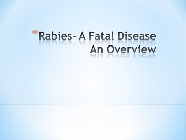 Rabies presentation | PPT