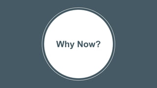 Why Now?
 