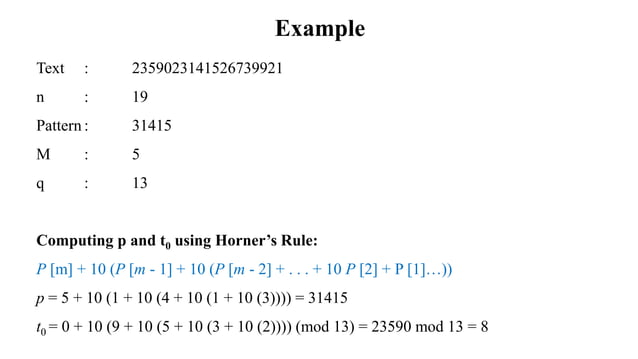 Rabin Karp Algorithm | PPT