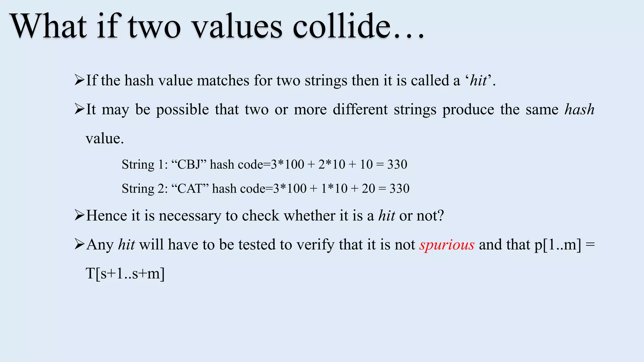 Rabin karp string matching algorithm | PPT