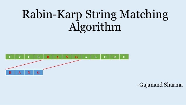 Rabin karp string matching algorithm