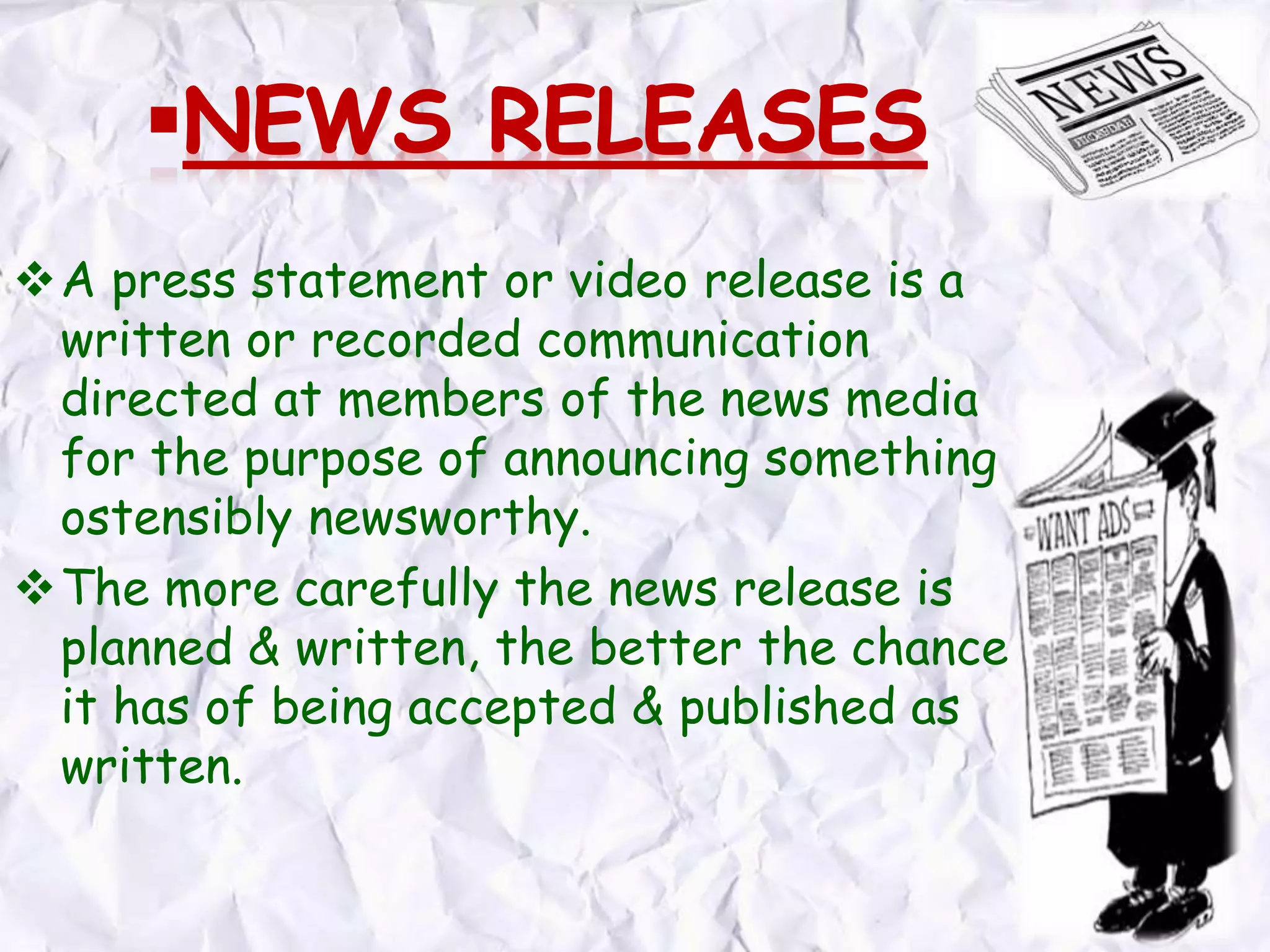 Types of PR. | PPTX