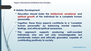 Tagoras Learning Model Rabindranath Tagore.pptxContribution towards Educational Reforms | PPTX