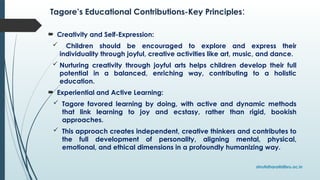 Tagoras Learning Model Rabindranath Tagore.pptxContribution towards Educational Reforms | PPTX