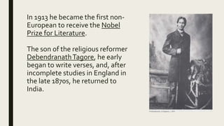 BRIEF INTRODUCTION OF RABINDRANATH TAGORE visual data 6