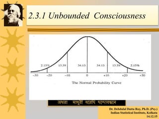 2.3.1 Unbounded Consciousness
অধরা মাধুরী ধররছি িরদাবন্ধরে
Dr. Debdulal Dutta Roy, Ph.D. (Psy.)
Indian Statistical Institute, Kolkata
14.12.15
 