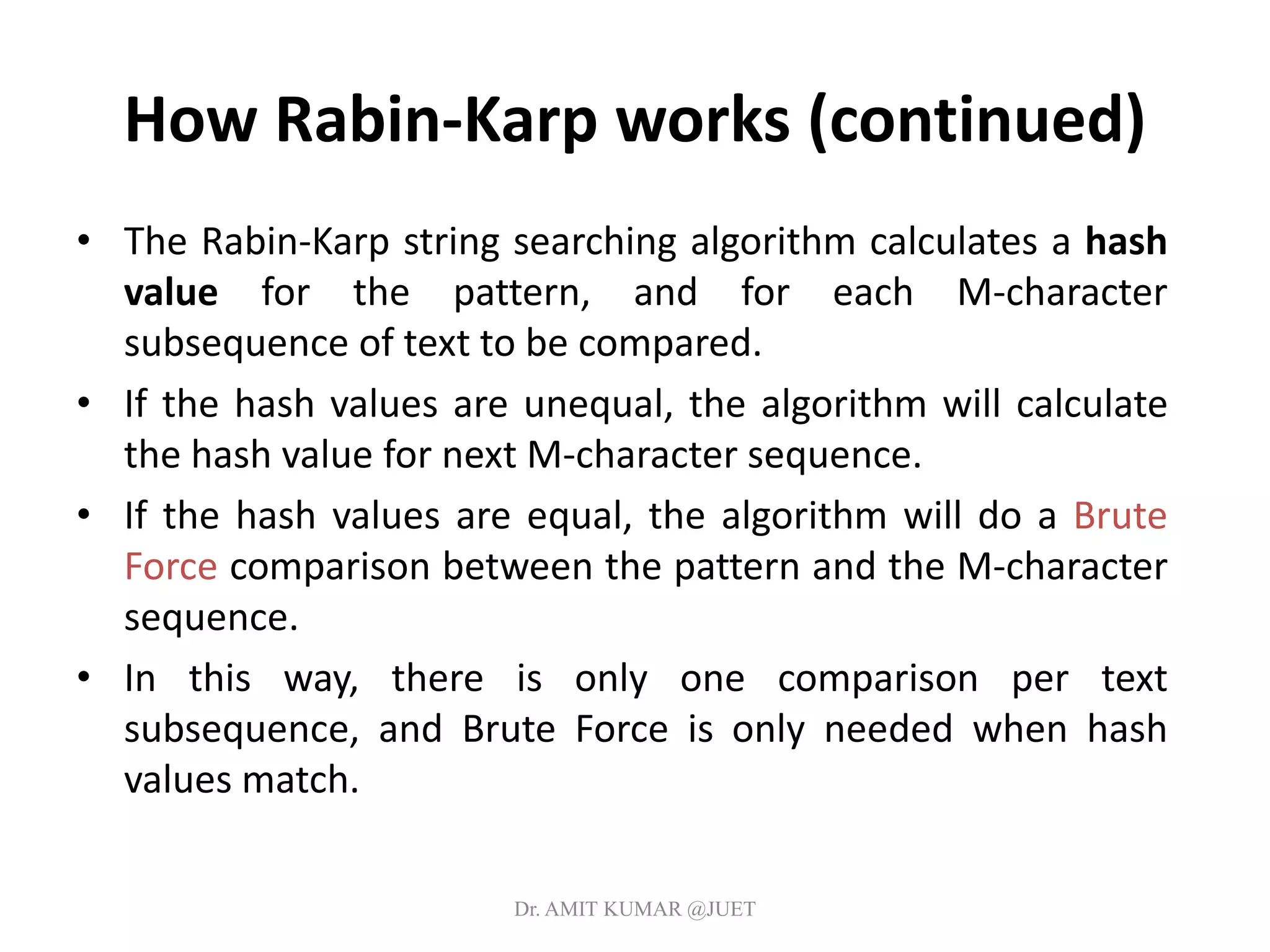 Rabin karp string matcher | PDF