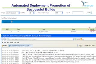 Automated Deployment Promotion of       LEMTOM
                     Successful Builds




© LemTom Software Systems Private Limited        www.lemtom.com
 