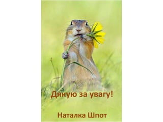 Дякую за увагу!

 Наталка Шпот
 