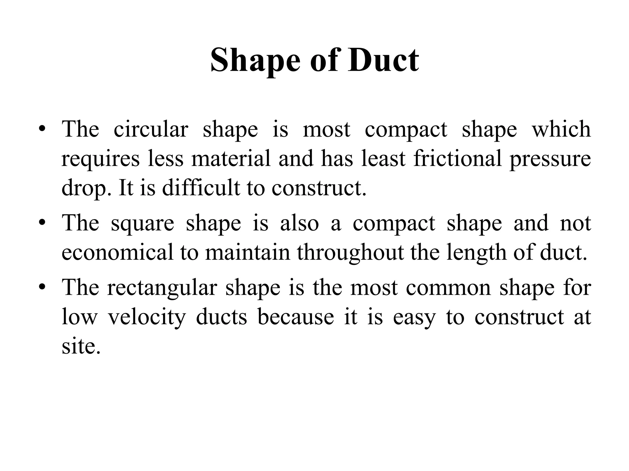 Duct Design & Air distribution PPT
