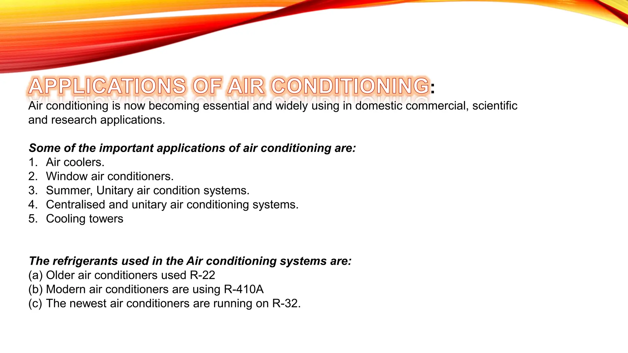 Air Conditioning Equipment And Applications Of Air Conditioning PPTX Air conditioning equipment and applications of air conditioning pptx