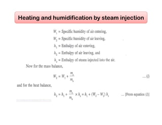 Heating and humidification by steam injection
 