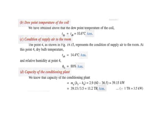 Psychrometry and Air conditioning load estimation