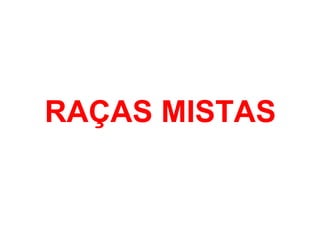 RAÇAS MISTAS
 
