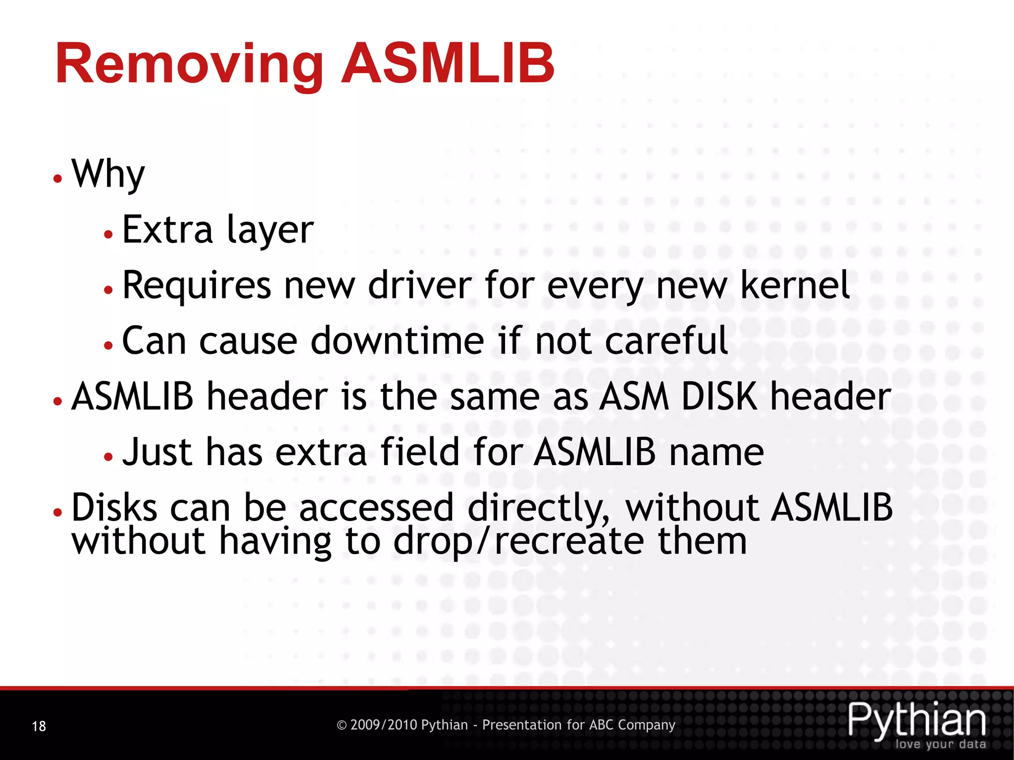 JBOD configuration62 Node RAC for High Availability