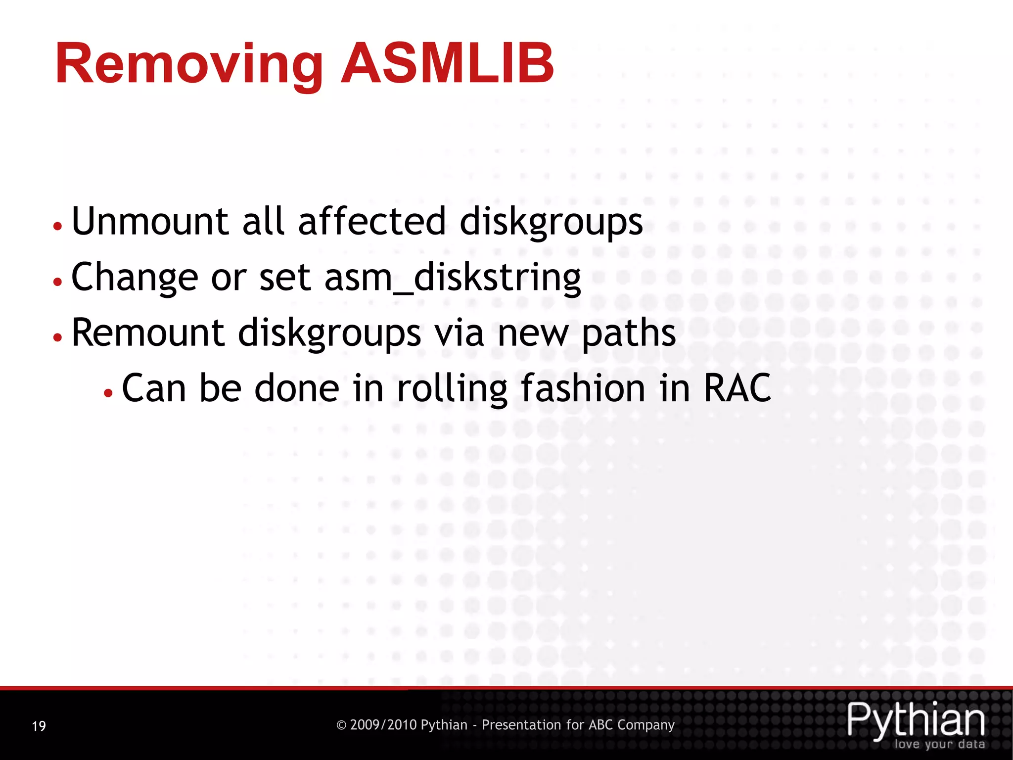 2 Node RACs for HA7Two node RAC nodes