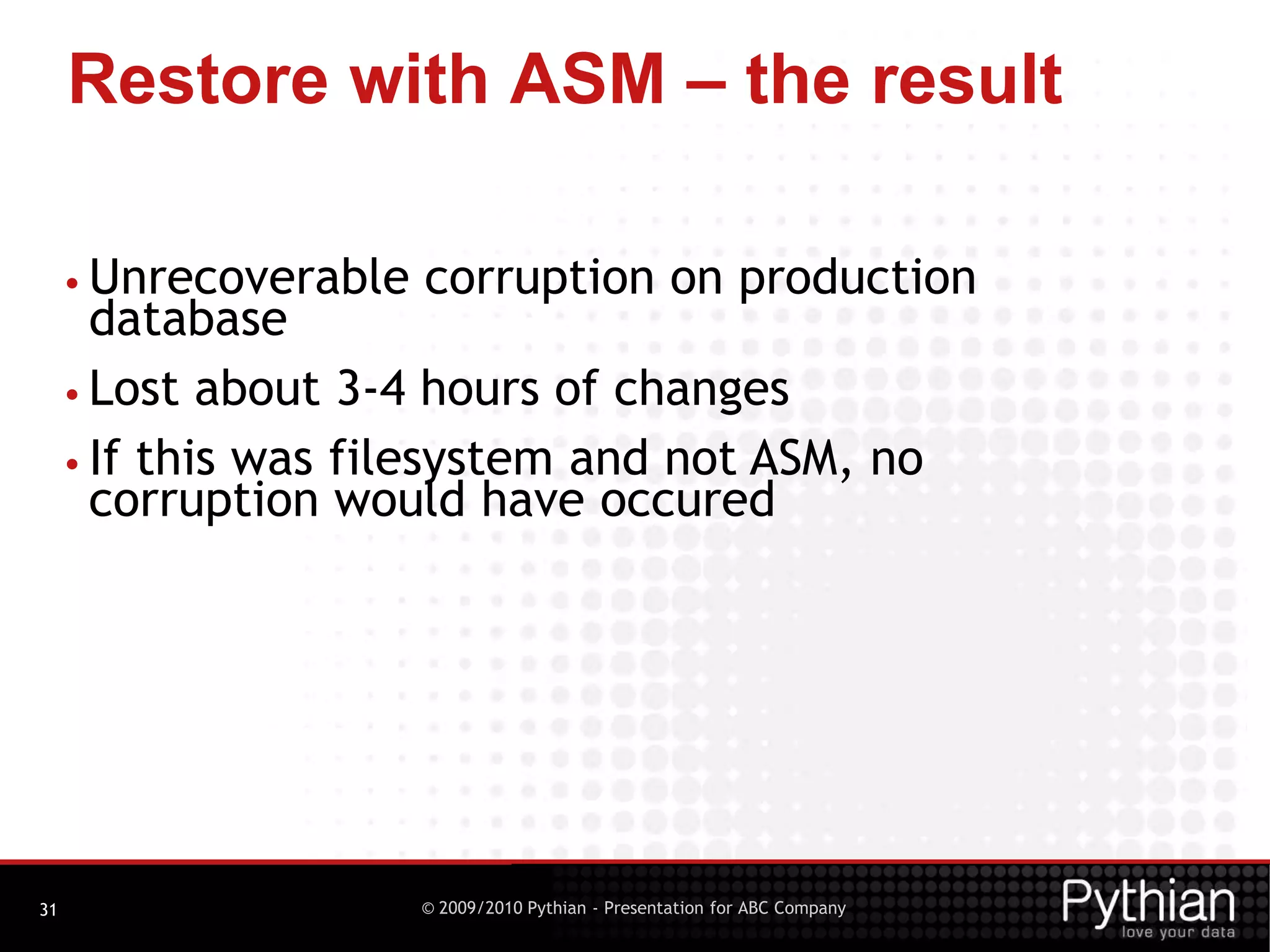 Turn off clusterware when you have only 2 nodes and performing maintenance