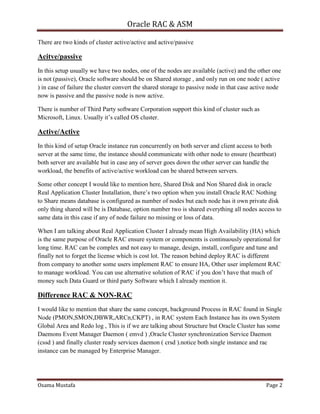 Oracle Active Passive Rac Rac&asm | PDF