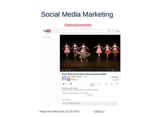 Social Media Marketing
                   Entertainment




Response Interactive LLC © 2013    04/02/13
 